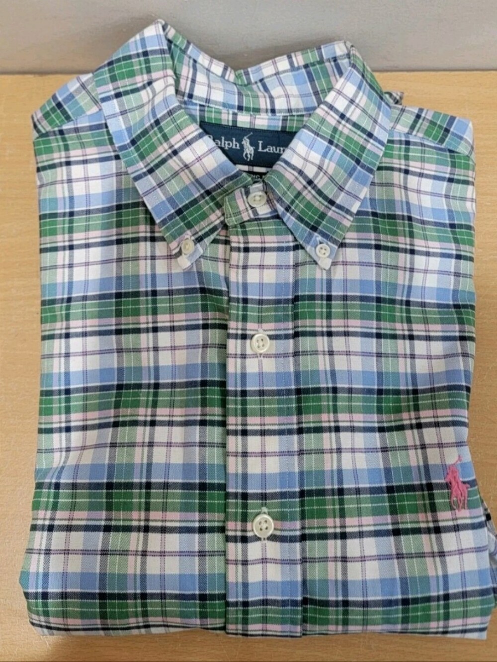 Polo Ralph Lauren Mens Multicolor Plaid Long Sleeve Button Up Shirt Sz L